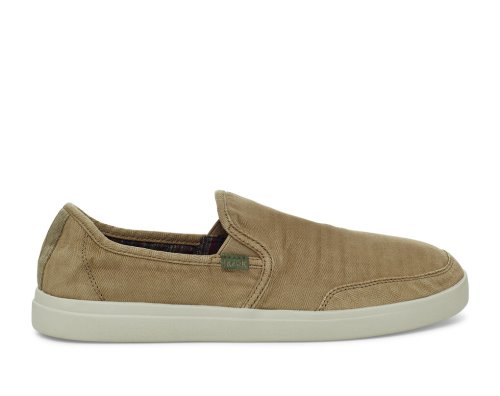 Chaussures Sanuk Vagabond Slip-On Sneaker Wash Vegan Homme - Kaki MFOLNB619